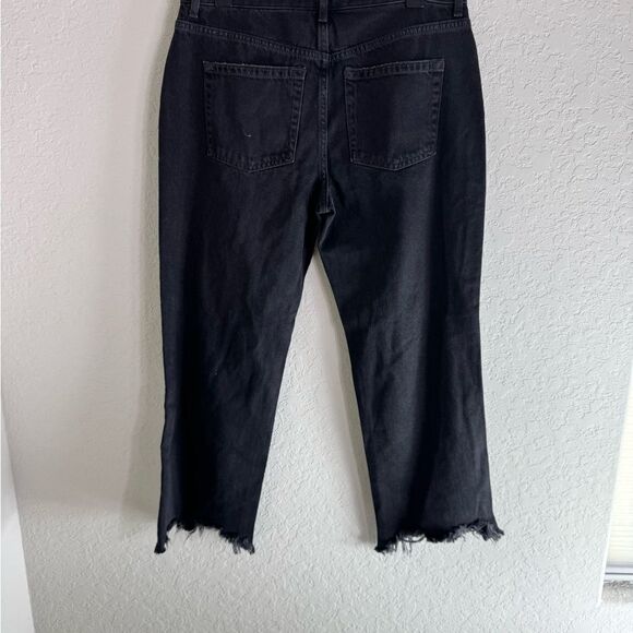 We The Free Maggie Mid Rise Jeans Washed Black Distressed Size 30 - Picture 6 of 9